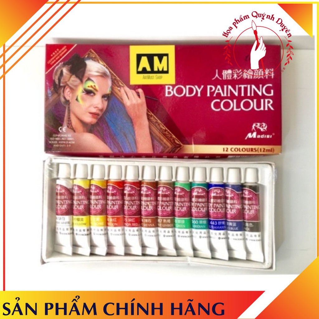 [GIÁ RẺ] Artmust Màu vẽ mặt Body Painting Colour 12 màu