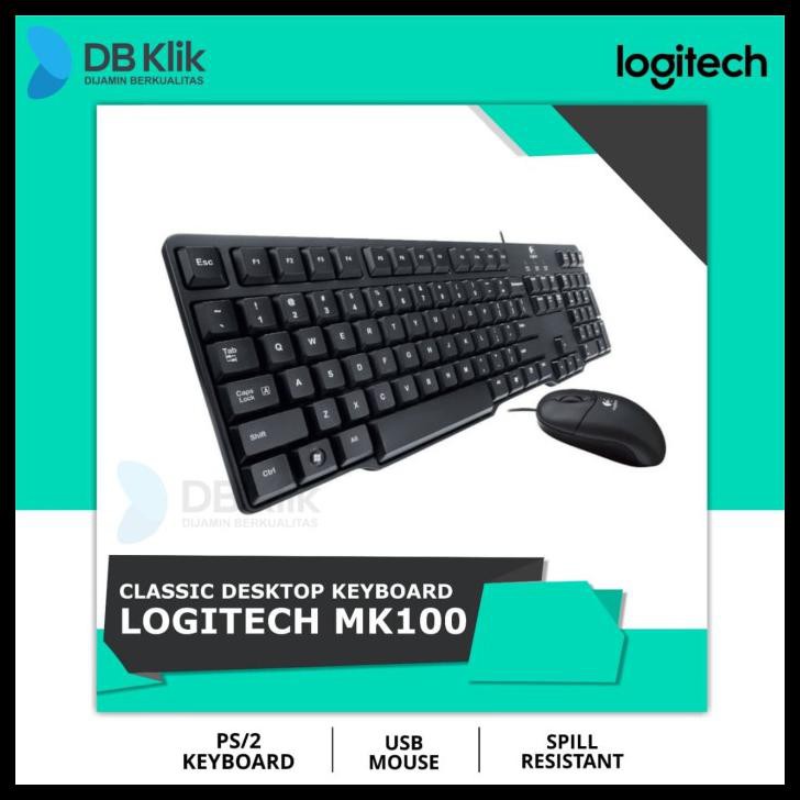 Combo Bàn Phím Và Chuột Logitech Mk100 Akl204