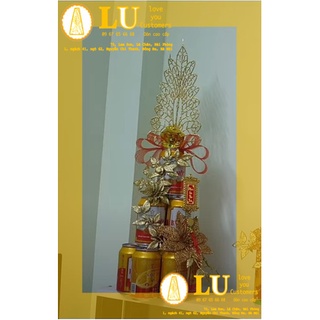 Set #16 phụ kiện làm tháp bia , nước ngọt , combo hoa trang trí ( không kèm theo lon nước) vật tư phụ kiện làm Oản