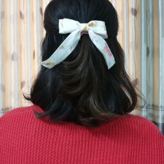Dây cột tóc nơ hoa style Hàn quốc