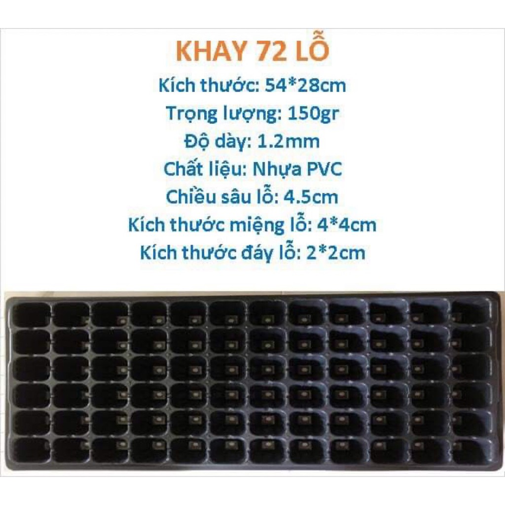 10 KHAY ƯƠM CÂY 72 LỖ DÀY<SHOP BẦU THÔNG MINH V6,DỊCH TRUYỀN CÂY,BỘT KÍCH RỄ,KÍCH MẦM,BẠT CHỐNG CỎ,KEO RUỒI VÀNG>