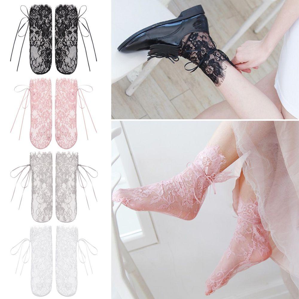 Vớ Mắt Cá Chân In Hoa Co Giãn Dễ Thương MIHAN1