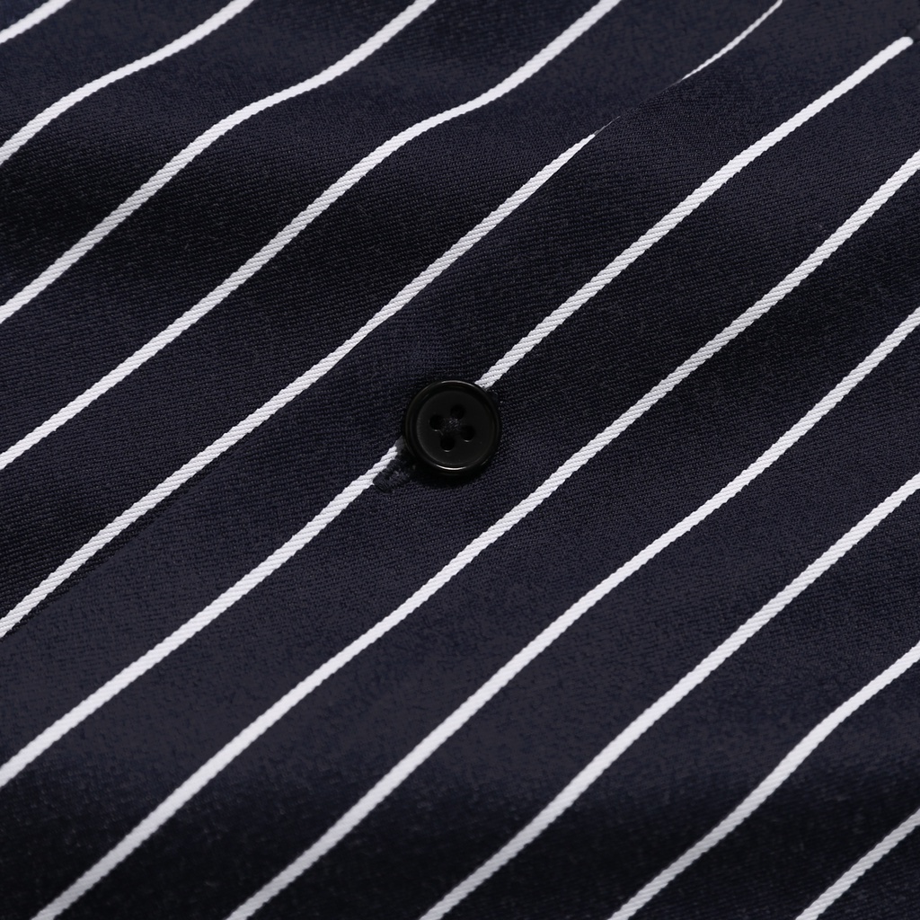 Áo Sơ Mi Nam Họa Tiết Kẻ Sọc Xanh Navy CF 1, Vải Cotton Mềm Mịn, Form Chuẩn - CEFFYLO | BigBuy360 - bigbuy360.vn