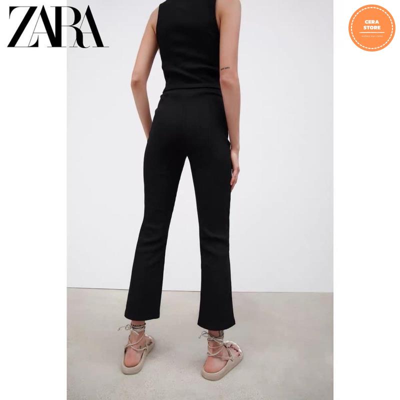 Quần Ống Loe Legging Cotton Nữ Lưng Cao Co Dãn Hách Chân Tôn Dáng- Cera Store