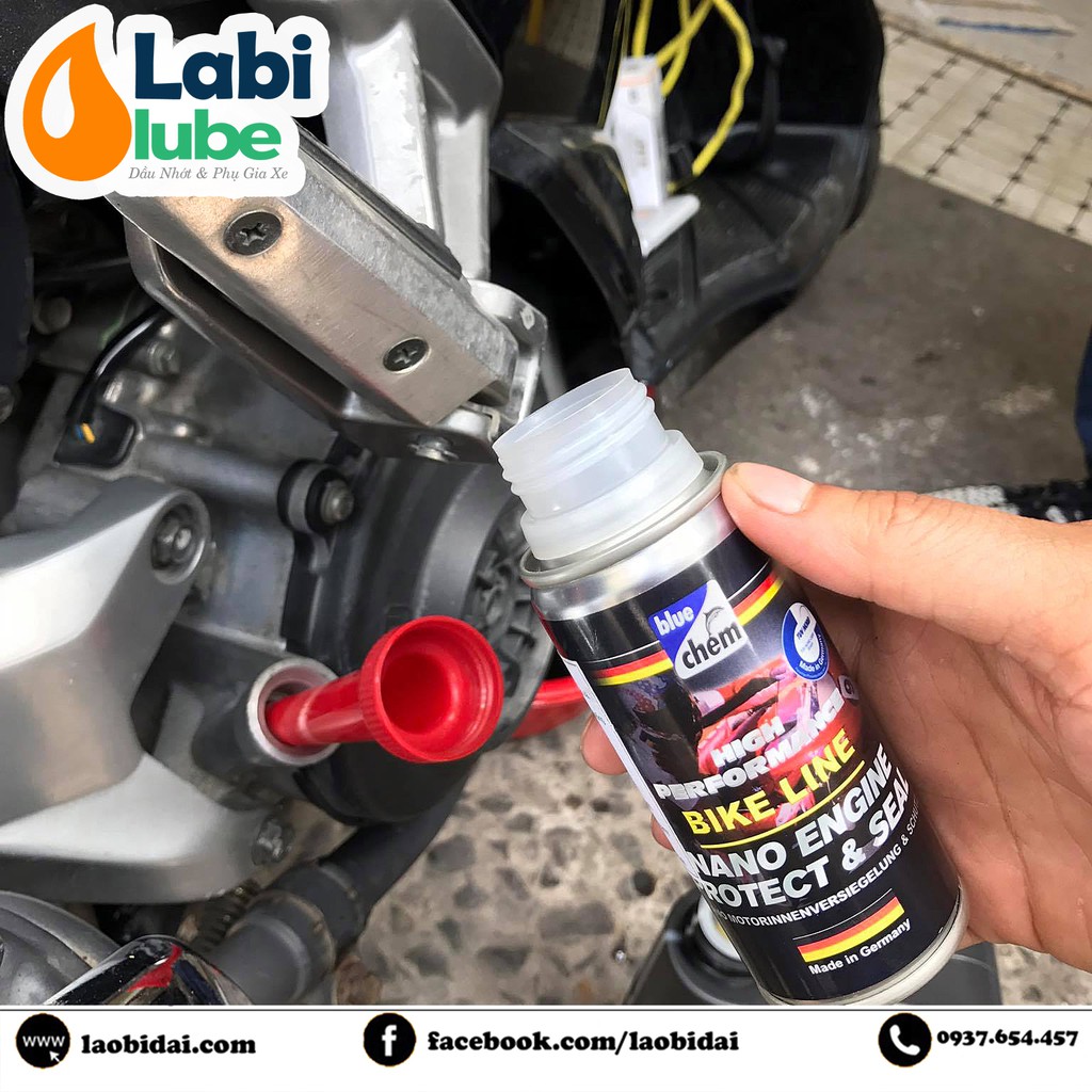 Phụ Gia Bluechem Nano Engine Protection - 50ml - Đổ Vào Nhớt, Giúp Phủ NANO Bảo Vệ Chi Tiết Động Cơ Xe, Labi Lube