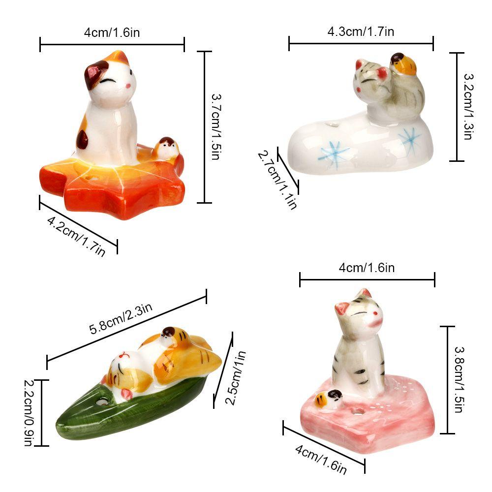 Đế Đốt Trầm Hương Bằng Sứ Hình Mèo Hoạt Hình Sáng Tạo