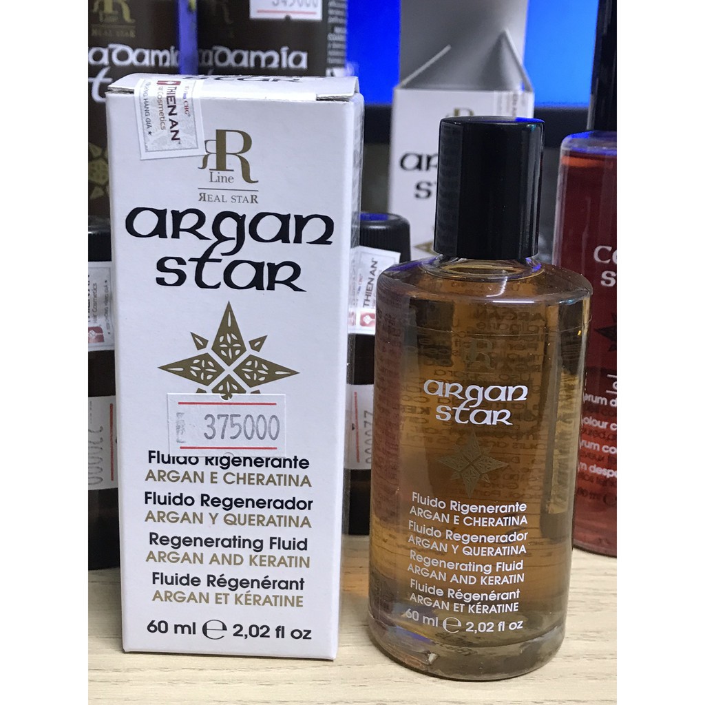 Tinh dầu dưỡng ẩm, phục hồi, mềm mượt Argan RR Line Fluid ARGAN STAR 60ml