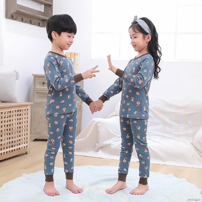 Set Đồ Ngủ In Họa Tiết Hoạt Hình Dễ Thương Cho Bé