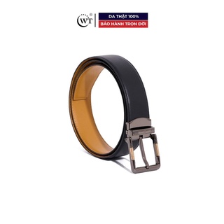 Thắt lưng nam da bò cao cấp màu đen wt leather depp