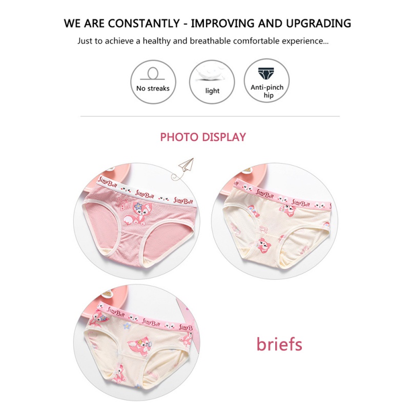 Quần Lót Boxer Thoáng Khí Thoải Mái Cho Bé Gái