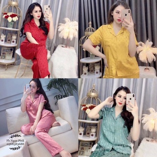 Bộ lụa gấm tay cộc quần dài cao cấp loại 1