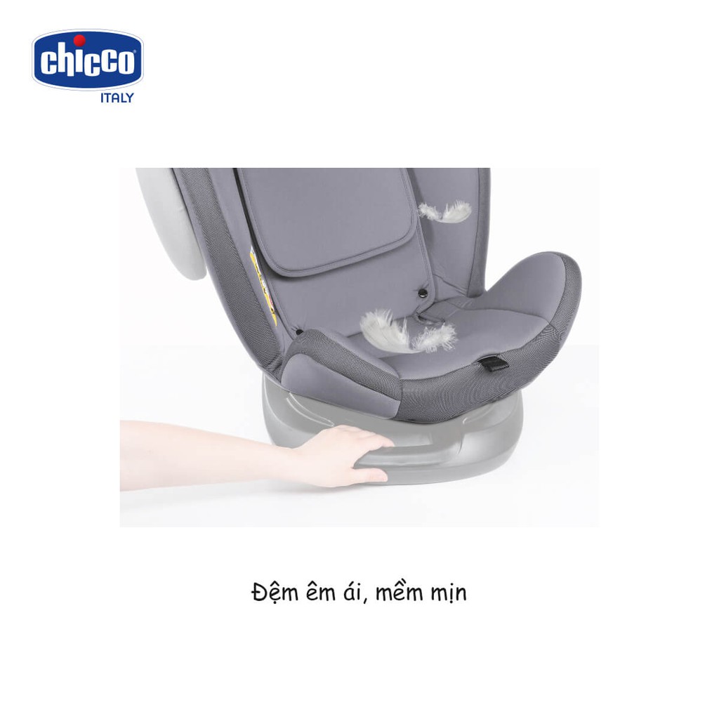 Ghế ngồi ô tô Chicco Unico Isofix 0-12Y xoay 360˚ jet black