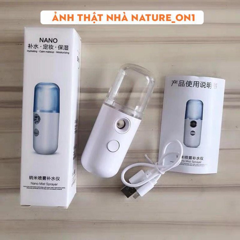 Máy Xông Mặt Mini Nano Cầm Tay, Kiểu Dáng Gọn Nhẹ, Hiện Đại - Máy Xịt Khoáng Mini Nano Nhỏ Gọn, Tiện Lợi