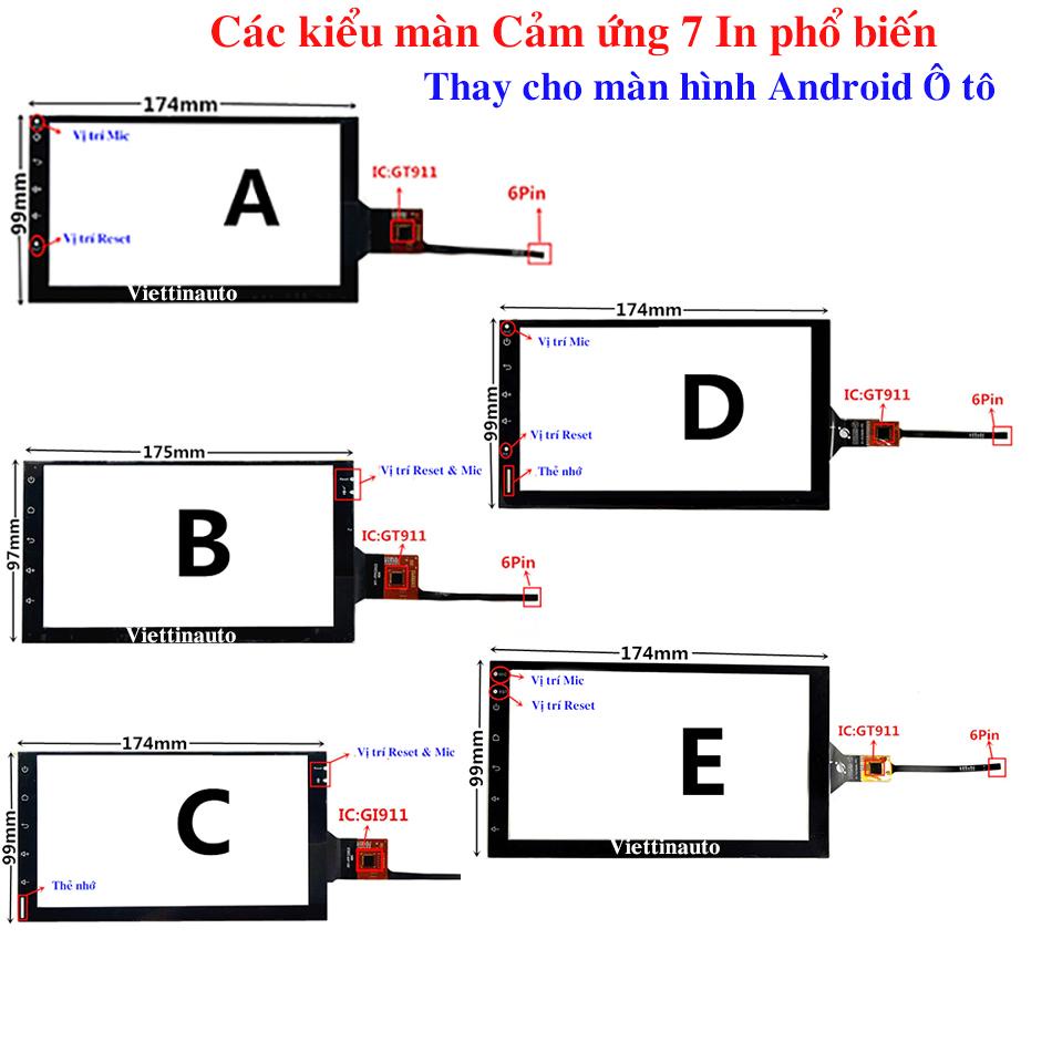 Màn hình cảm ứng 7 In thay cho màn Android, mặt kính cảm ứng cho màn Android, cảm ứng cho màn Android 7 In