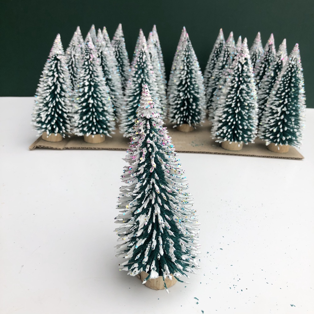 Cây thông Noel để bàn trang trí Giáng sinh cao 17cm