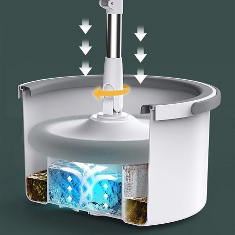 Cây lau nhà, chổi lau nhà thông minh, cây lau nhà tách nước K9 tách biệt 2 ngăn nước sạch và bẩn. Bộ lau nhà.