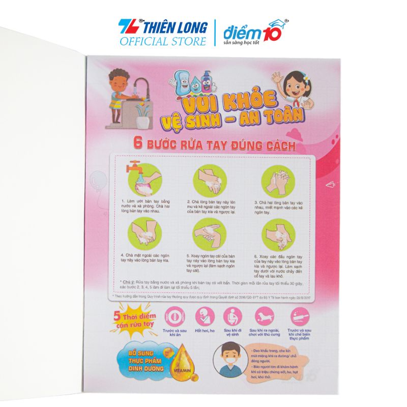 Tập học sinh 96 trang 5 ô ly vuông 100 gsm Điểm 10 TP-NB075