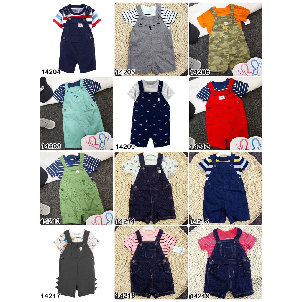 Set yếm Carter xuất dư cho bé trai | Bigbaby Shop