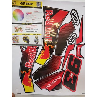 Tem decal Red Bull dán nón Agu
