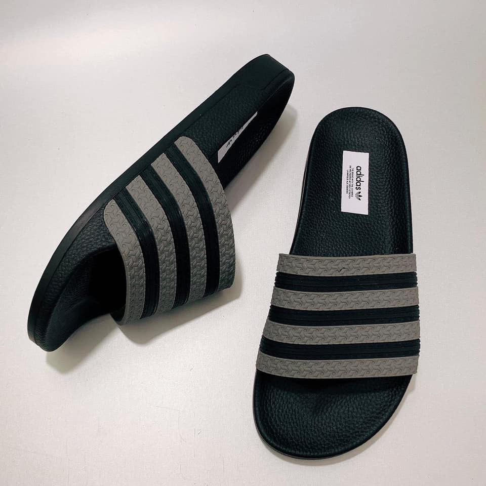 Dép nam quai ngang adidas , dép unisex thời trang đế cao su full box