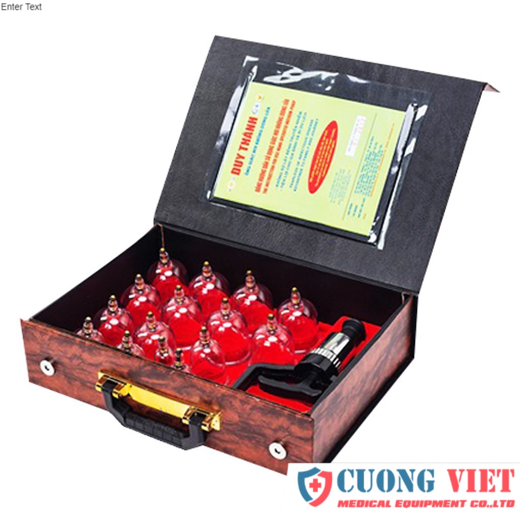 Bộ giác hơi không dùng lửa Duy Thành YGH01 Valy nâu vân gỗ cao cấp