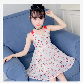 váy voan bé gái size đại 14-32kg họa tiết hoa nhí VH42