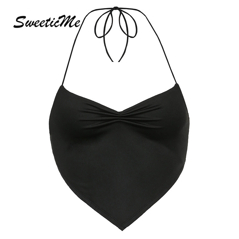 Áo Dây Nữ Lưng Trần Cổ Chữ V Quyến Rũ