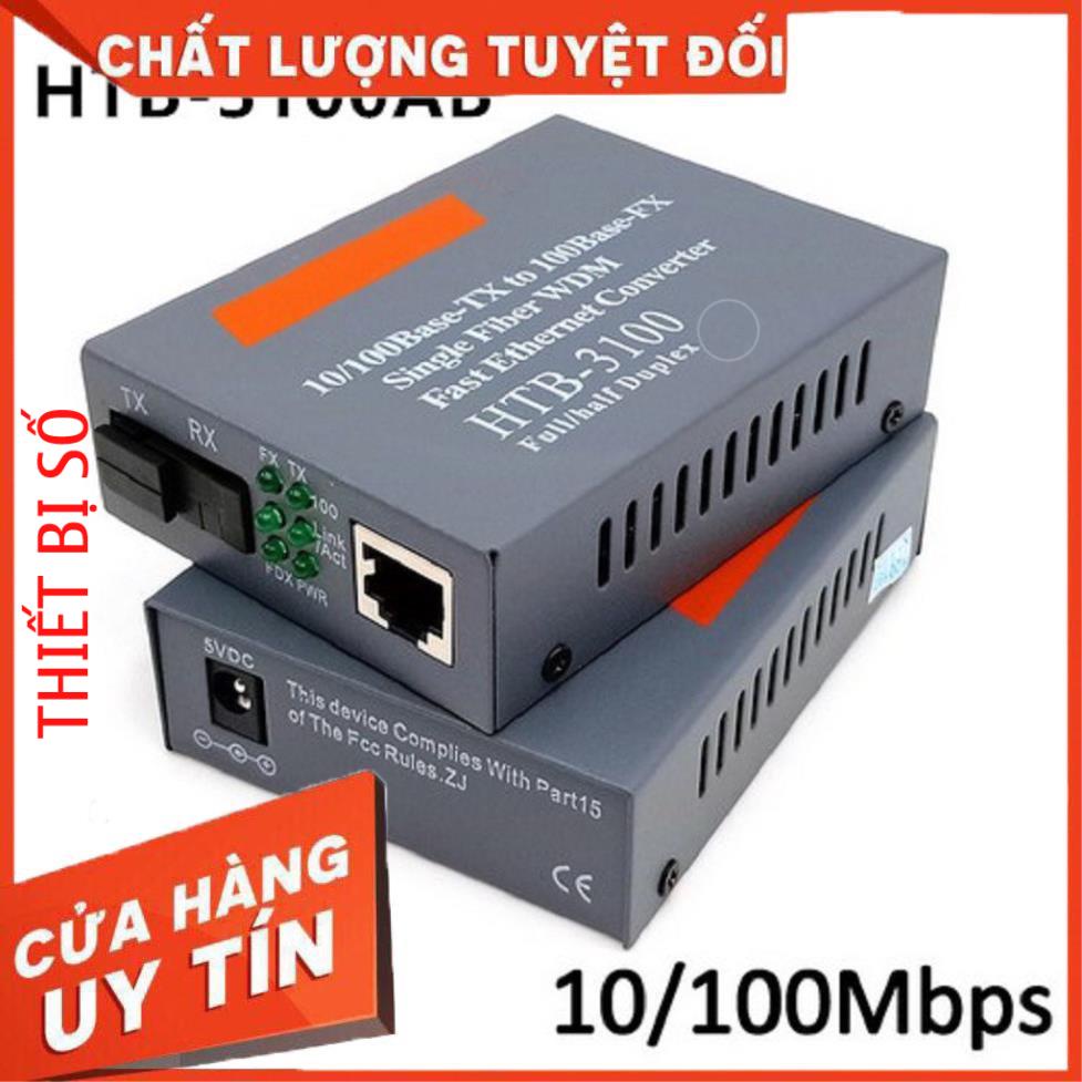 Bộ Chuyển Đổi Quang Điện NetLink HTB 3100B và HTB 1100S A 100Mbps 1 Sợi 1 Cổng LAN -dc3955