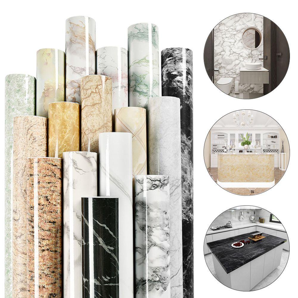 Giấy Dán Tường Họa Tiết Đá Hoa Cương Bằng Vinyl Chống Nước Chống Dầu Trang Trí Nội Thất