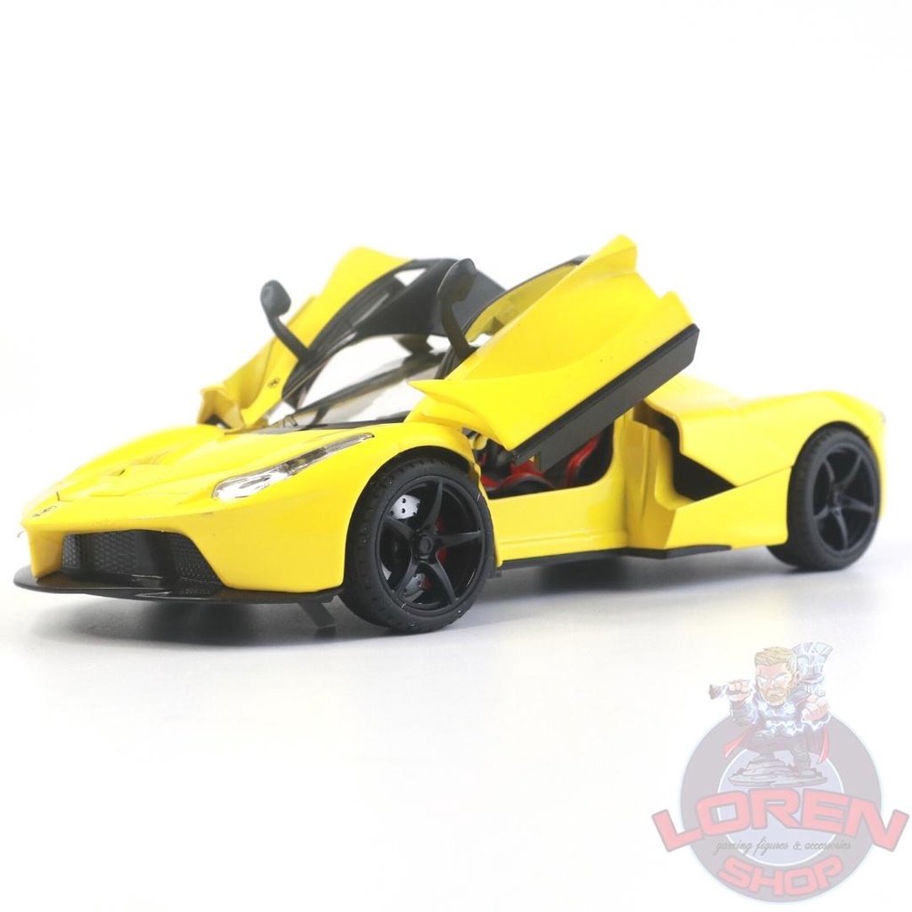 Mô hình ô tô kim loại Ferrari Laferrari tỷ lệ 1:22, siêu xe có đèn còi mở được cửa cốp nắp capo - Lorenshop