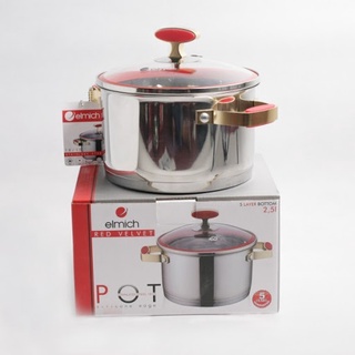 Xoong elmich inox 304 red velvet 18cm