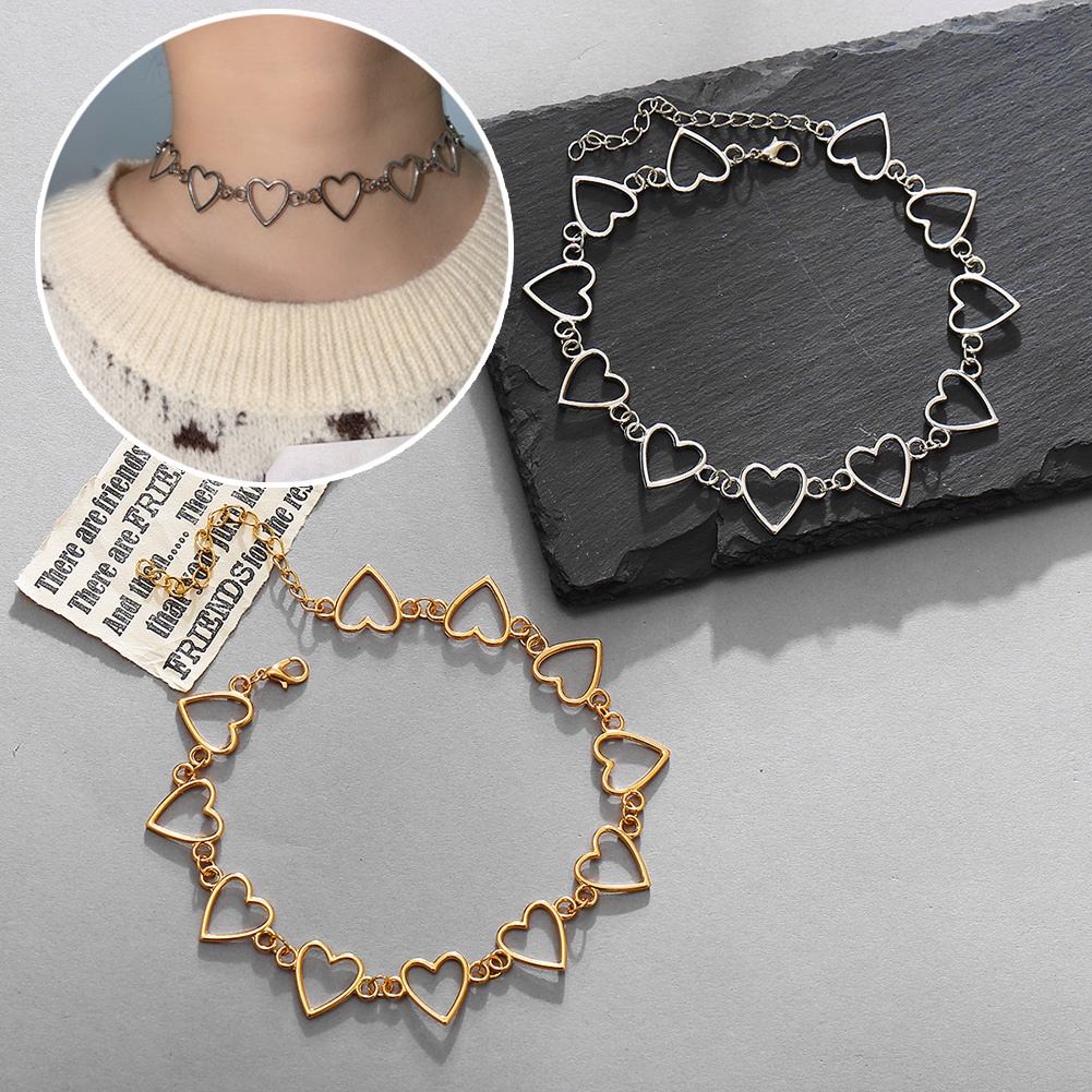 Vòng Cổ Choker Mặt Trái Tim Dễ Thương Ngọt Ngào Phong Cách Hàn Quốc Cho Nữ