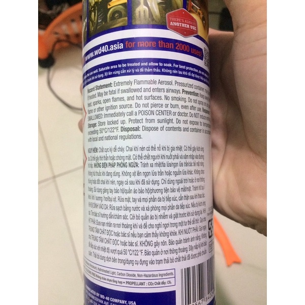 Dầu bôi trơn chống rỉ sét đa năng WD-40 chai 412ml