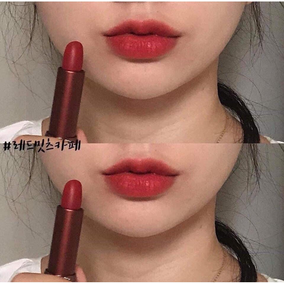 Son Espoir Lipstick Gentle Matte RD 203 Red Meets Cafe