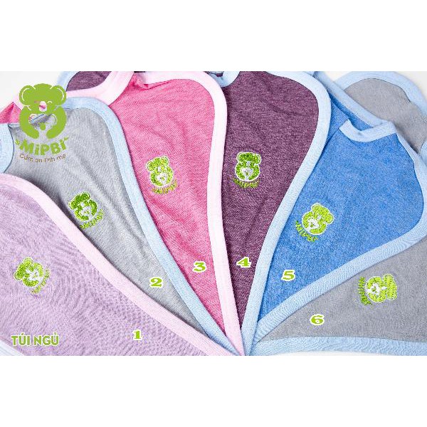 Quấn nhộng/ Túi ngủ cao cấp Mipbi cotton mềm cho bé ngủ ngon