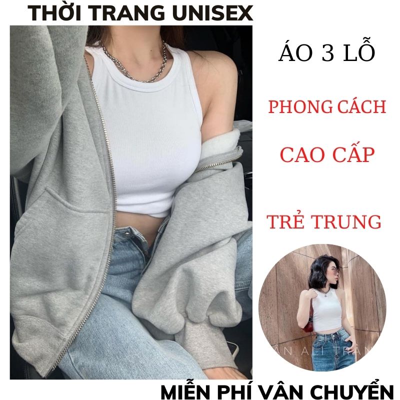 Áo 3 lỗ croptop kiểu ngược body chất thun gân mềm mát dành cho nữ ,XƯỞNG MAY TIT COJ 2