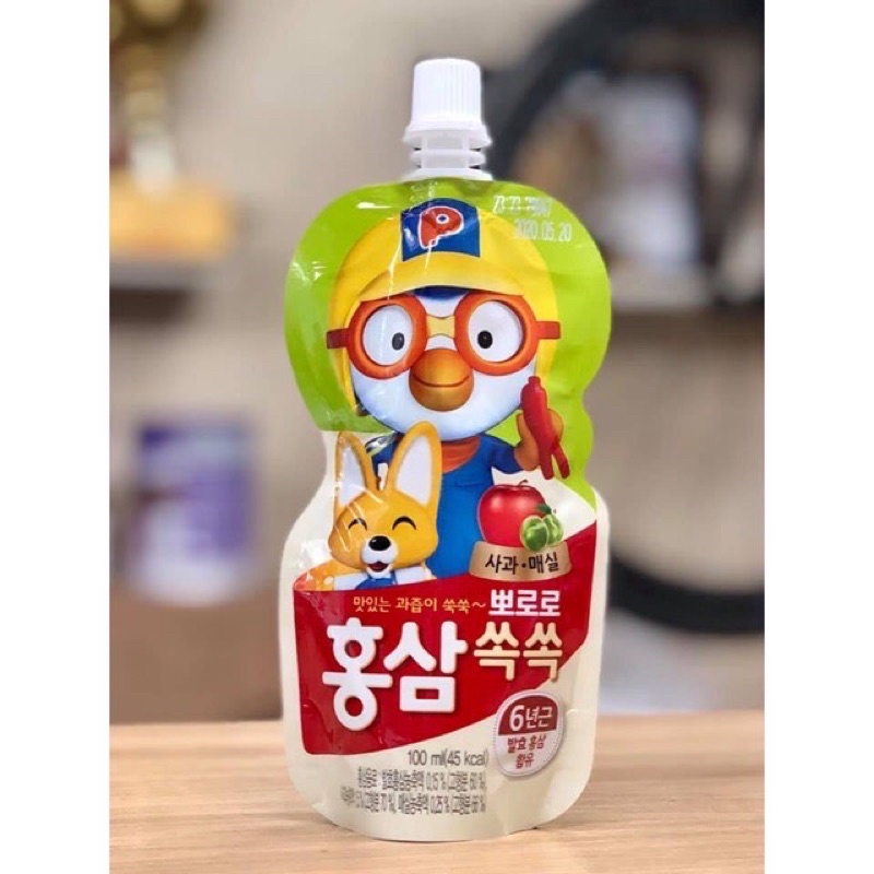 Nước Hồng Sâm Hàn Quốc cho bé Pororo Paldo 100ml