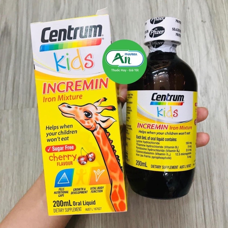 Siro Centrum Kids cho trẻ biếng ăn - Chai 200ml
