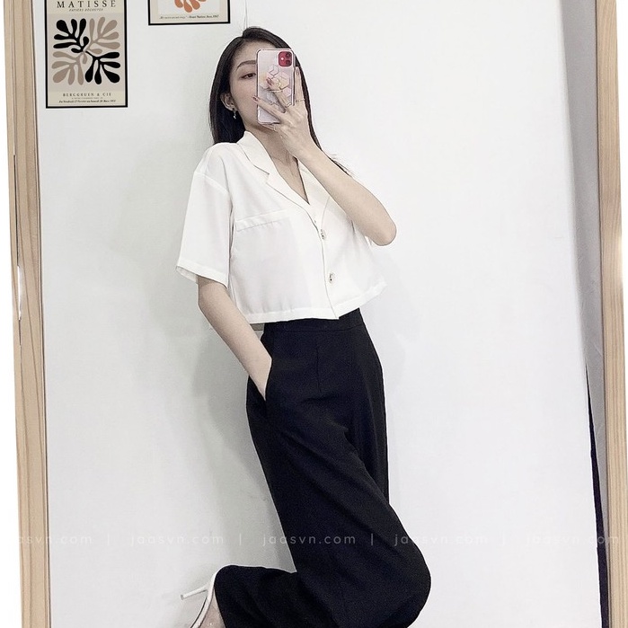 Áo vest croptop nữ tay ngắn chất lụa Ý mịn mát | WebRaoVat - webraovat.net.vn