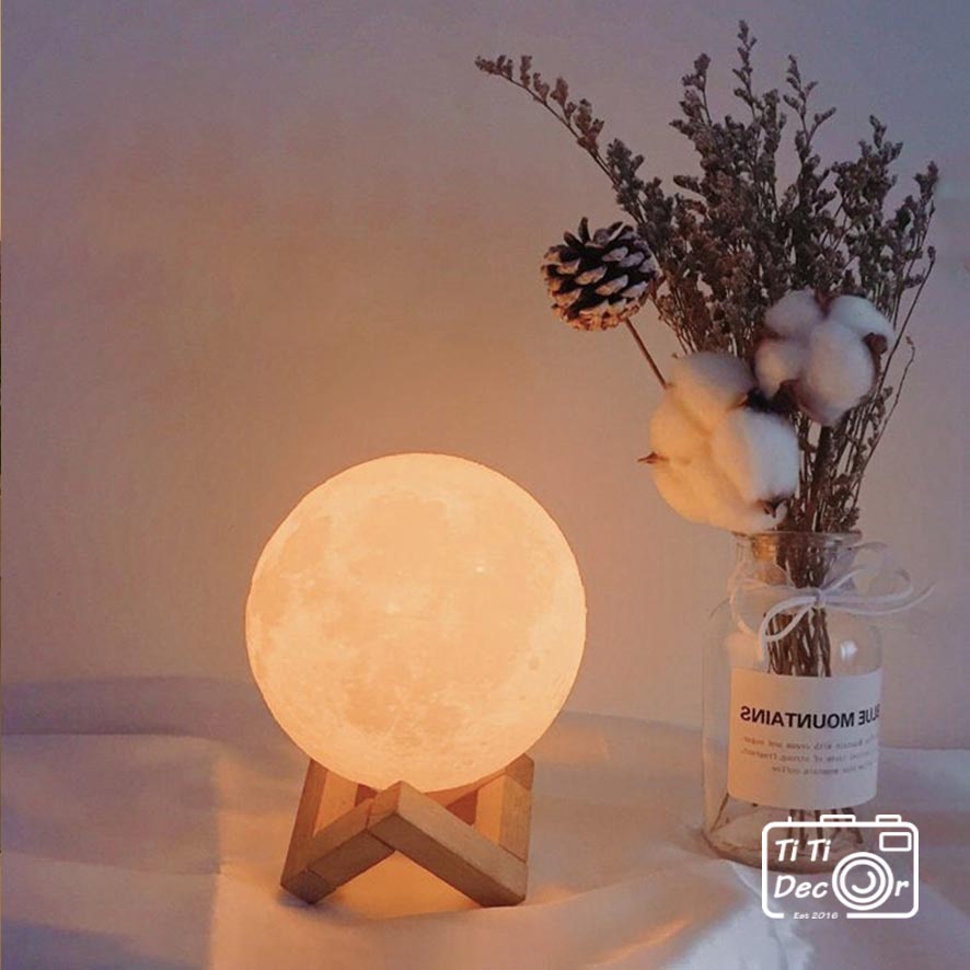 Đèn Ngủ Mặt Trăng TiTi Decor Dùng Trang Trí Phòng Ngủ Làm Quà Tặng