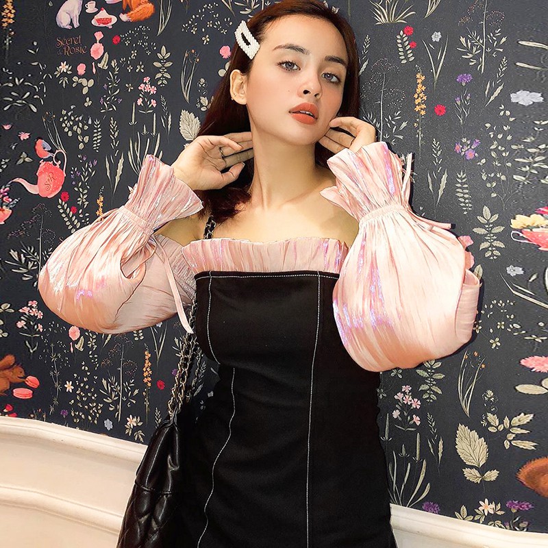 Đầm nữ dáng ôm tay dài trễ vai Emilyshop