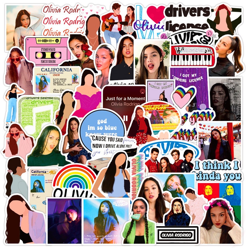 100Pcs/Set ❉ Olivia Rodrigo Series A Stickers ❉ Sour Spotify Drivers License DIY Fashion Mixed Waterproof Doodle Decals Stickers