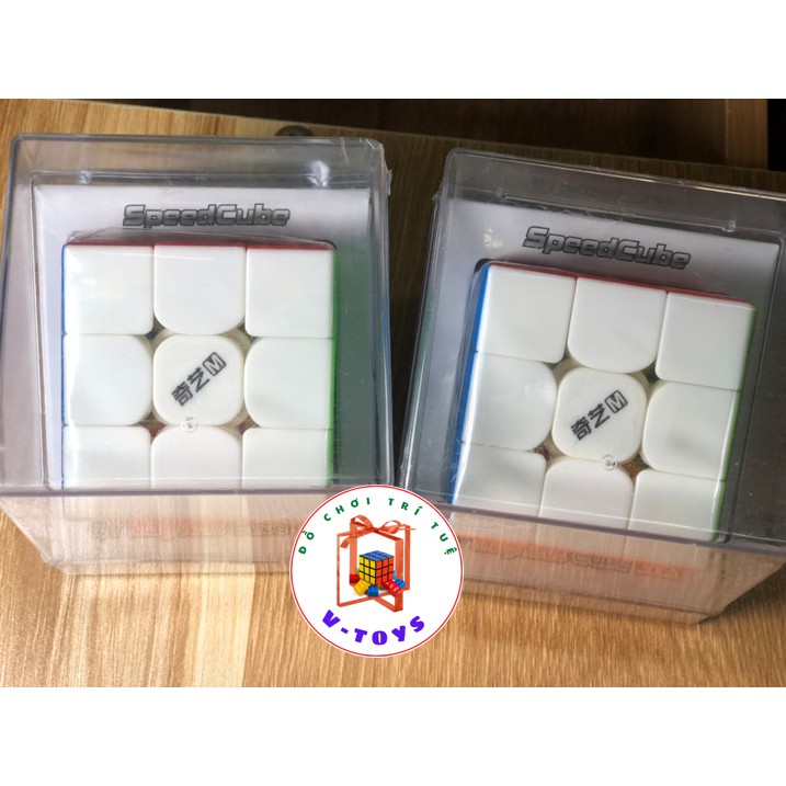 Rubik 3x3 Nam Châm QiYi MS Magnetic Stickerless Rubik 3 Tầng Tặng Kèm 1 Đế Moyu
