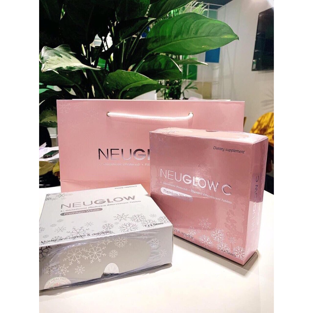 [chính hãng 1005] Viên sủi trắng da Neuglow C và Neuglow (hồng và trắng ) ,