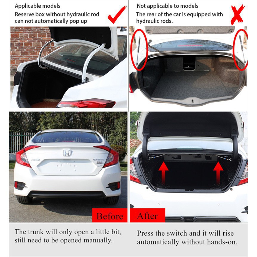 Set dụng cụ lò xo nâng cho cốp xe hơi tự động