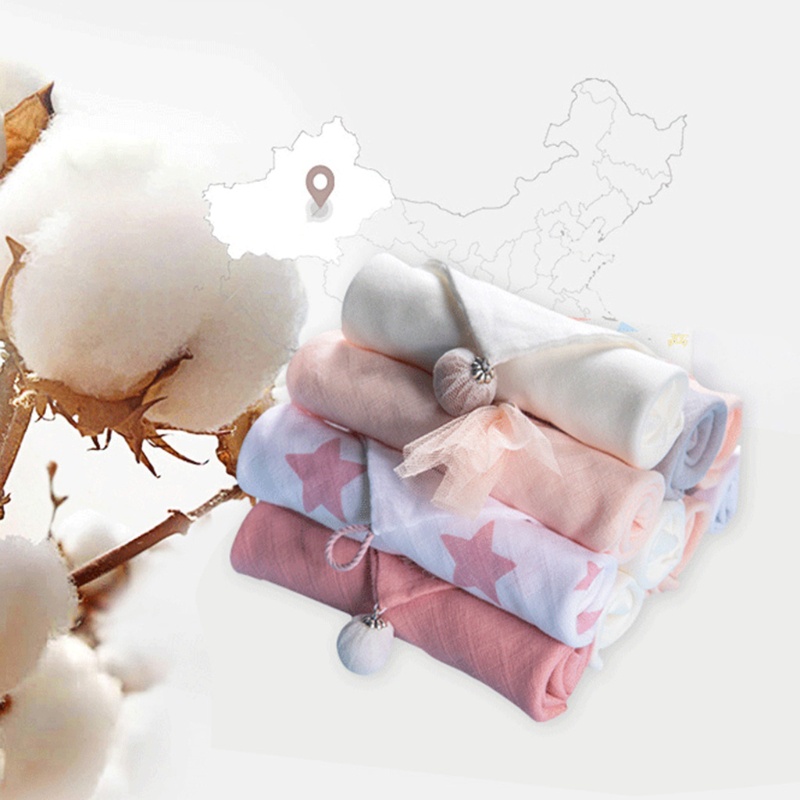 Khăn Lau Nước Bọt Vải Cotton Nguyên Chất Thấm Hút Tốt Tiện Dụng Cho Bé