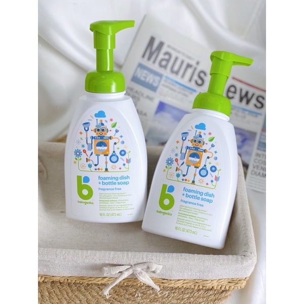 Nước rửa bình hữu cơ BABYGANICS mẫu mới nhất