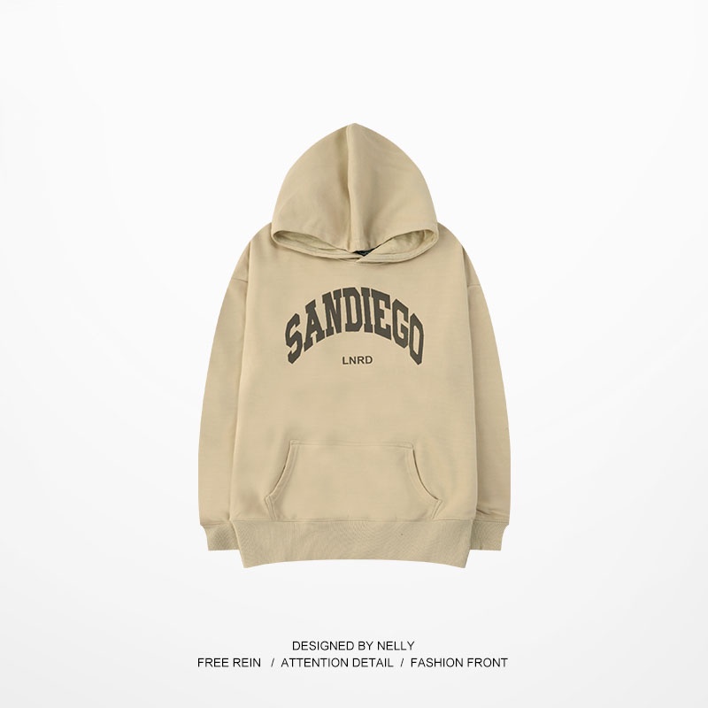 Áo hoodie Nelly nỉ lót lông in hình "SANDIEGO' áo nỉ Sandiago