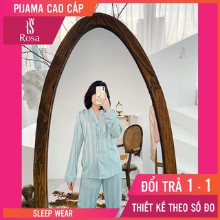 - set pijama lụa gấm vest cao cấp - mã l216