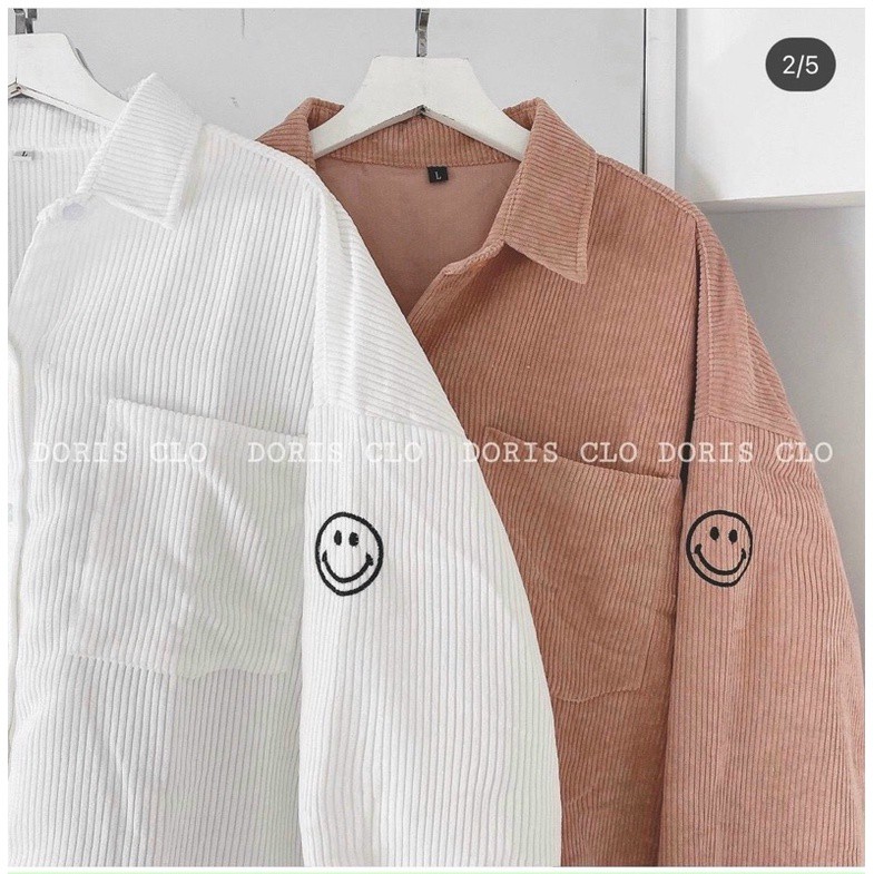 Áo khoác nhung, áo sơmi nhung, áo nhung nam nữ mặt cười93 ken fashion